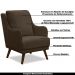 Kit 2 Poltronas Decorativas Catar com Tachas Suede Marrom G33 - Gran Belo