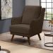 Kit 2 Poltronas Decorativas Catar com Tachas Suede Marrom G33 - Gran Belo