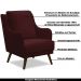 Kit 2 Poltronas Decorativas Catar com Tachas Veludo Marsala G33 - Gran Belo