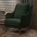 Kit 2 Poltronas Decorativas Catar com Tachas Veludo Verde G33 - Gran Belo