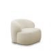 Kit 2 Poltronas Decorativas Charlote Sala de Estar Base Fixa Bouclê Bege G88 - Gran Belo