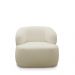 Kit 2 Poltronas Decorativas Charlote Sala de Estar Base Fixa Bouclê Bege G88 - Gran Belo