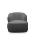 Kit 2 Poltronas Decorativas Charlote Sala de Estar Base Fixa Bouclê Grafite G88 - Gran Belo