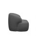 Kit 2 Poltronas Decorativas Charlote Sala de Estar Base Fixa Bouclê Grafite G88 - Gran Belo