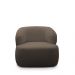 Kit 2 Poltronas Decorativas Charlote Sala de Estar Base Fixa Bouclê Marrom G88 - Gran Belo