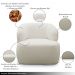Kit 2 Poltronas Decorativas Charlote Sala de Estar Base Fixa Bouclê Off White G88 - Gran Belo