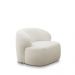Kit 2 Poltronas Decorativas Charlote Sala de Estar Base Fixa Bouclê Off White G88 - Gran Belo