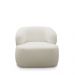 Kit 2 Poltronas Decorativas Charlote Sala de Estar Base Fixa Bouclê Off White G88 - Gran Belo