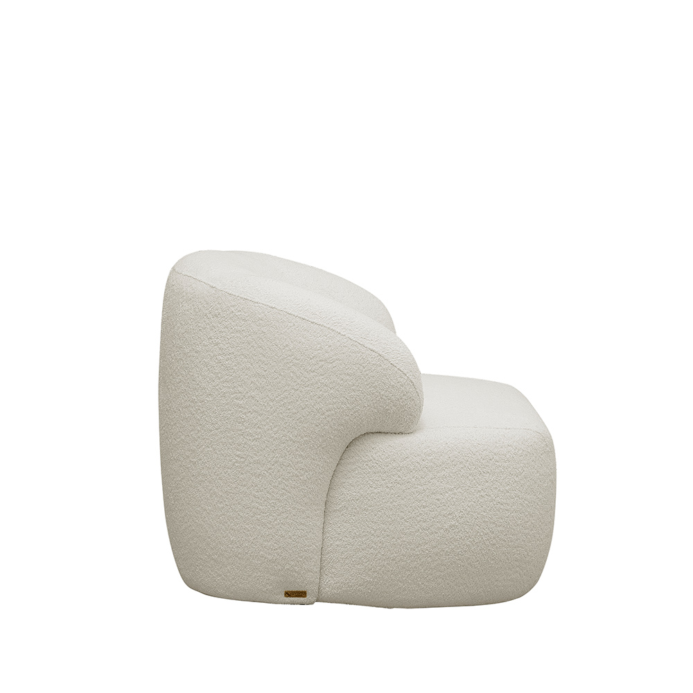 Kit 2 Poltronas Decorativas Charlote Sala de Estar Base Fixa Bouclê Off White G88 - Gran Belo