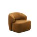 Kit 2 Poltronas Decorativas Charlote Sala de Estar Base Fixa Couro Caramelo Manchado G88 - Gran Belo