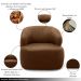 Kit 2 Poltronas Decorativas Charlote Sala de Estar Base Fixa Couro Marrom Claro Manchado G88 - Gran Belo