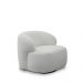 Kit 2 Poltronas Decorativas Charlote Sala de Estar Base Giratória em Aço Bouclê Cinza G88 - Gran Belo