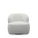Kit 2 Poltronas Decorativas Charlote Sala de Estar Base Giratória em Aço Bouclê Cinza G88 - Gran Belo