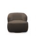 Kit 2 Poltronas Decorativas Charlote Sala de Estar Base Giratória em Aço Bouclê Marrom G88 - Gran Belo