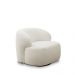 Kit 2 Poltronas Decorativas Charlote Sala de Estar Base Giratória em Aço Bouclê Off White G88 - Gran Belo
