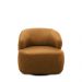 Kit 2 Poltronas Decorativas Charlote Sala de Estar Base Giratória em Aço Couro Caramelo Manchado G88 - Gran Belo