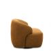 Kit 2 Poltronas Decorativas Charlote Sala de Estar Base Giratória em Aço Couro Caramelo Manchado G88 - Gran Belo