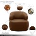 Kit 2 Poltronas Decorativas Charlote Sala de Estar Base Giratória em Aço Couro Marrom Claro Manchado G88 - Gran Belo