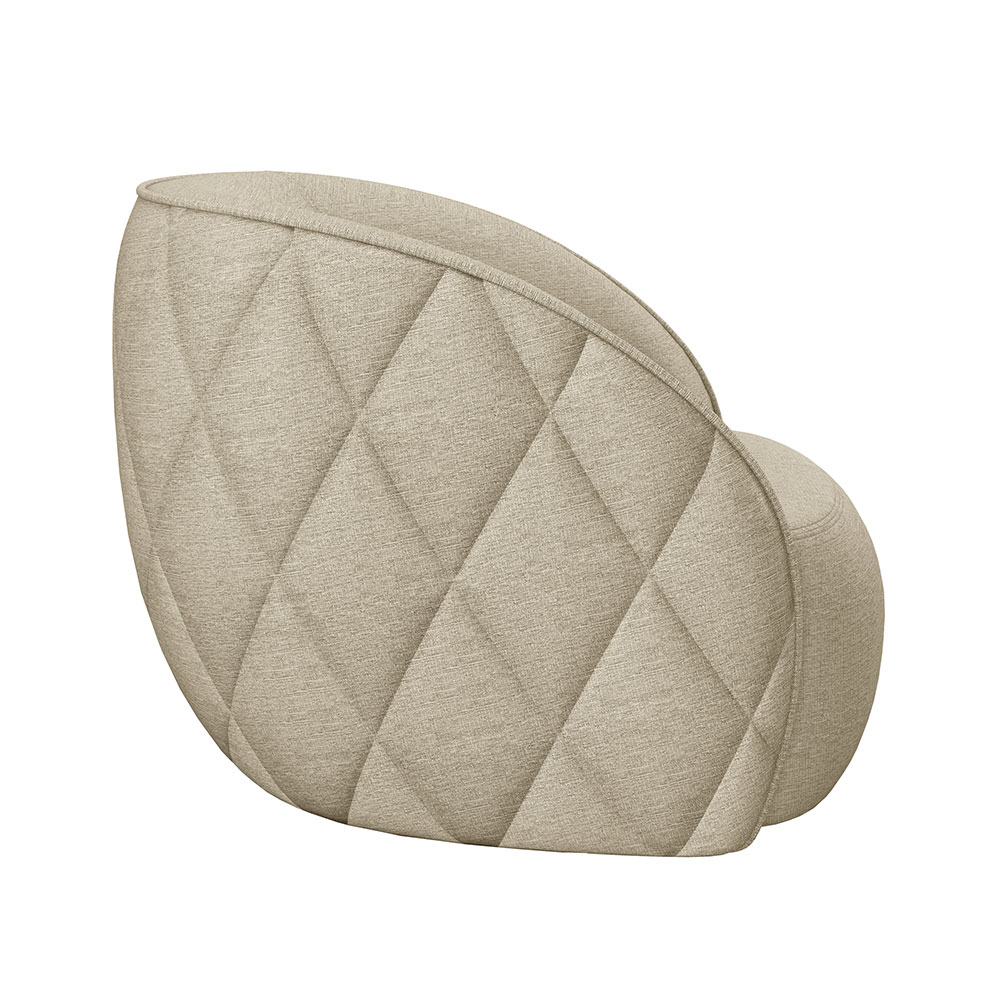 Kit 2 Poltronas Decorativas Clarke Linho Bege G45 - Gran Belo