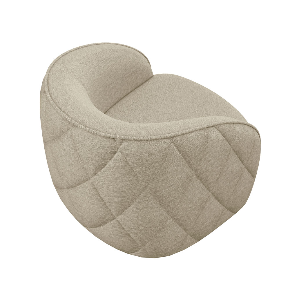 Kit 2 Poltronas Decorativas Clarke Linho Bege G45 - Gran Belo