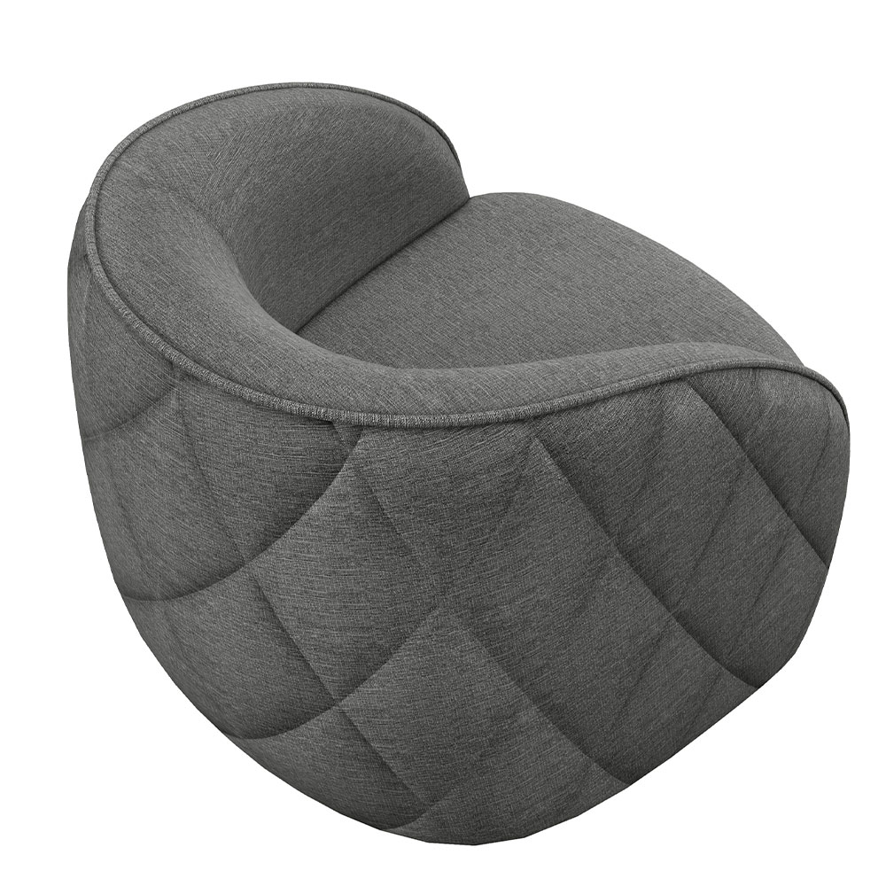 Kit 2 Poltronas Decorativas Clarke Linho Chumbo G45 - Gran Belo