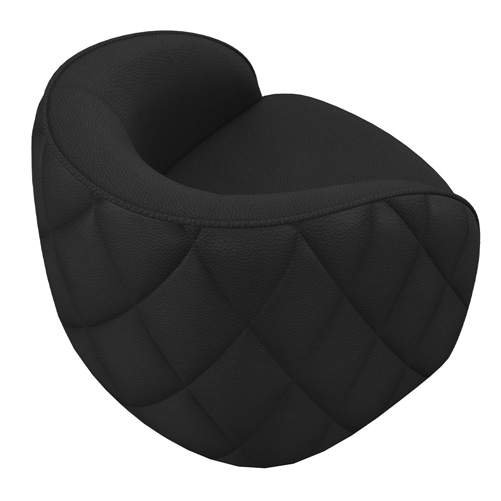 Kit 2 Poltronas Decorativas Clarke PU Preto G45 - Gran Belo