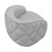 Kit 2 Poltronas Decorativas Clarke Veludo Cinza Claro G45 - Gran Belo
