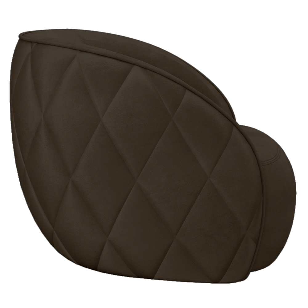Kit 2 Poltronas Decorativas Clarke Veludo Marrom G45 - Gran Belo