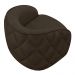Kit 2 Poltronas Decorativas Clarke Veludo Marrom G45 - Gran Belo