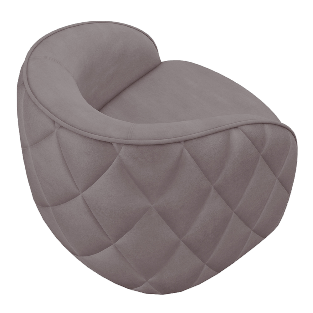 Kit 2 Poltronas Decorativas Clarke Veludo Rosê G45 - Gran Belo