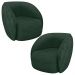 Kit 2 Poltronas Decorativas Clarke Veludo Verde G45 - Gran Belo