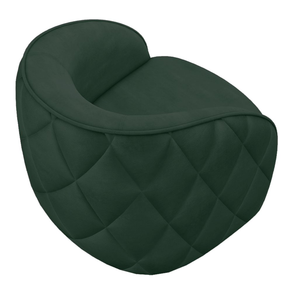 Kit 2 Poltronas Decorativas Clarke Veludo Verde G45 - Gran Belo