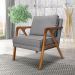 Kit 2 Poltronas Decorativas De Luxo Frida Linho Cinza G63 - Gran Belo