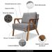 Kit 2 Poltronas Decorativas De Luxo Frida Linho Cinza G63 - Gran Belo