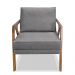 Kit 2 Poltronas Decorativas De Luxo Frida Linho Cinza G63 - Gran Belo