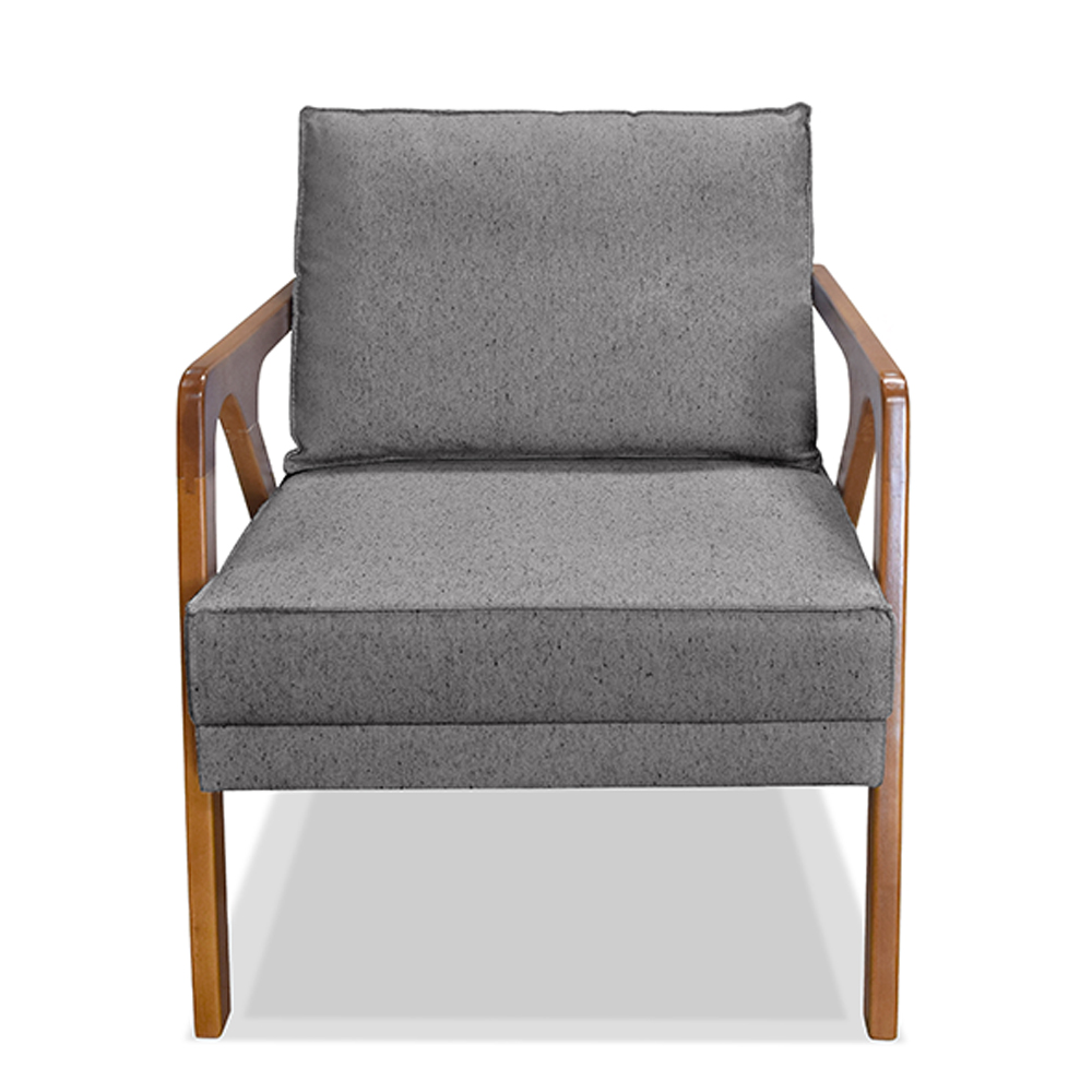 Kit 2 Poltronas Decorativas De Luxo Frida Linho Cinza G63 - Gran Belo