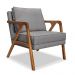 Kit 2 Poltronas Decorativas De Luxo Frida Linho Cinza G63 - Gran Belo