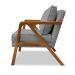 Kit 2 Poltronas Decorativas De Luxo Frida Linho Cinza G63 - Gran Belo
