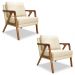 Kit 2 Poltronas Decorativas De Luxo Frida Linho Pérola G63 - Gran Belo