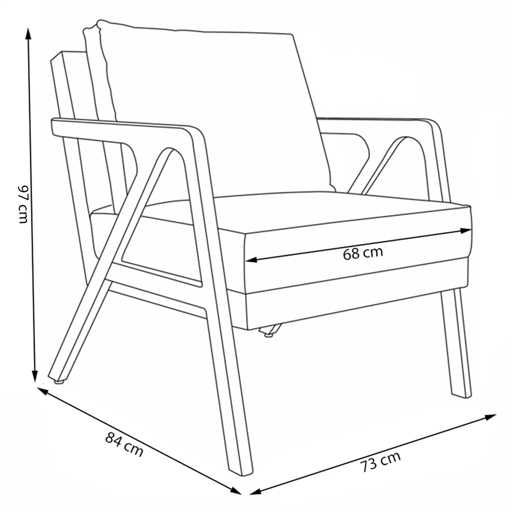 Kit 2 Poltronas Decorativas De Luxo Frida Linho Pérola G63 - Gran Belo