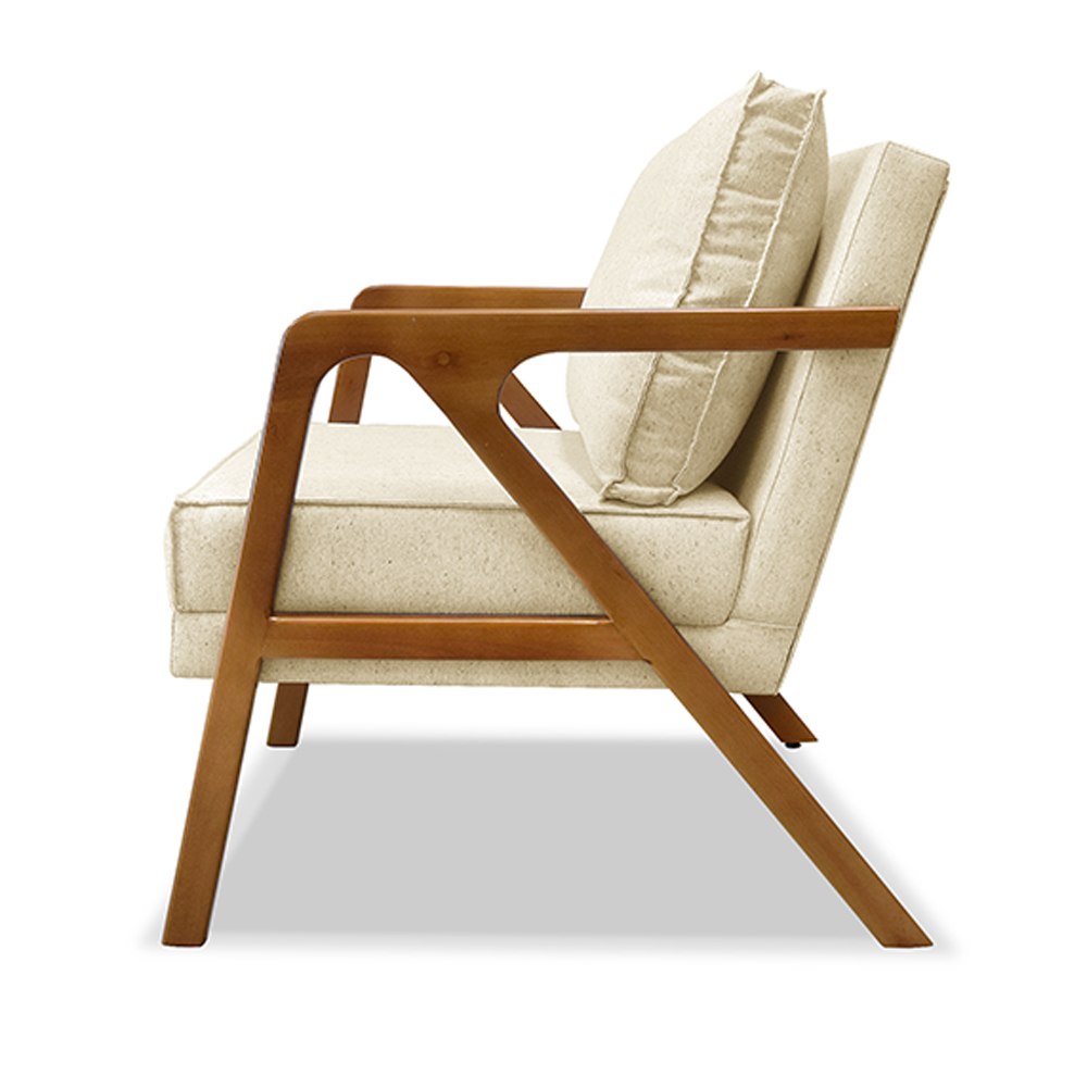 Kit 2 Poltronas Decorativas De Luxo Frida Linho Pérola G63 - Gran Belo