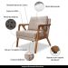 Kit 2 Poltronas Decorativas De Luxo Frida Linho Rústico Areia G63 - Gran Belo