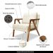 Kit 2 Poltronas Decorativas De Luxo Frida Linho Rústico Natural G63 - Gran Belo