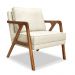 Kit 2 Poltronas Decorativas De Luxo Frida Linho Rústico Natural G63 - Gran Belo