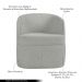 Kit 2 Poltronas Decorativas Design Moderno Bel Sala de Estar Base Giratória Linho Cinza G33 - Gran Belo