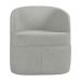 Kit 2 Poltronas Decorativas Design Moderno Bel Sala de Estar Base Giratória Linho Cinza G33 - Gran Belo