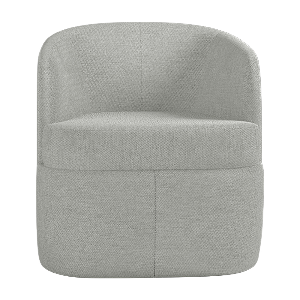 Kit 2 Poltronas Decorativas Design Moderno Bel Sala de Estar Base Giratória Linho Cinza G33 - Gran Belo