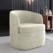 Kit 2 Poltronas Decorativas Design Moderno Bel Sala de Estar Base Giratória Veludo Bege G33 - Gran Belo