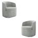 Kit 2 Poltronas Decorativas Design Moderno Bel Sala de Estar Base Giratória Veludo Cinza G33 - Gran Belo