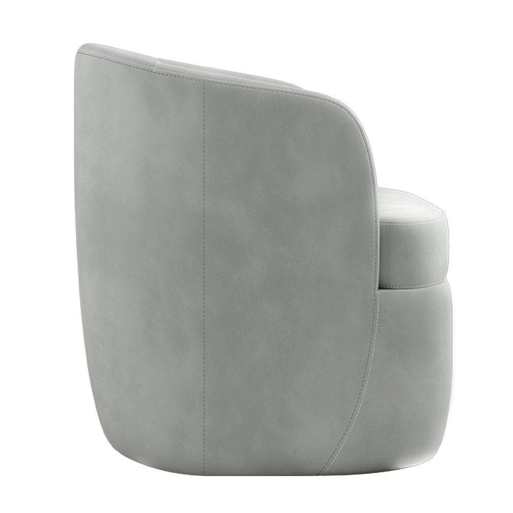 Kit 2 Poltronas Decorativas Design Moderno Bel Sala de Estar Base Giratória Veludo Cinza G33 - Gran Belo